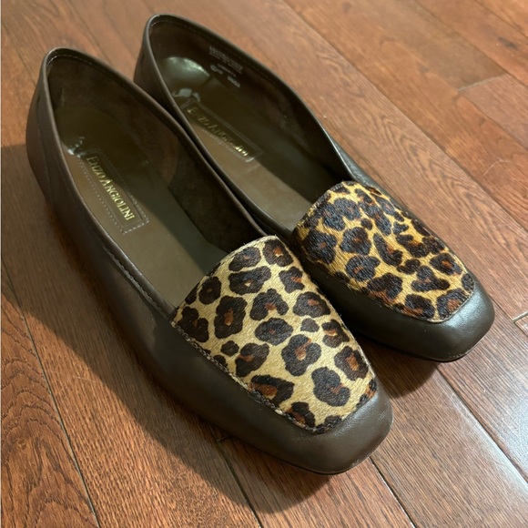 Enzo Angiolini Shoes - ENZO ANGIOLINI Brown Leopard leather  Loafers Women’s Size:‎ 8